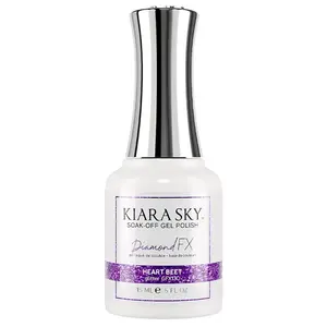 KIARA SKY Diamond FX Reflective Glitter Gel Polish, Heart Beet (cool-toned purple)