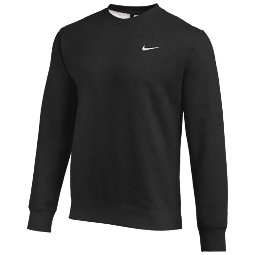 NIKE Men's Club Soft Fleece Pullover Sweatshirts, Warm Long Sleeve Round Neck Tops for Practice and Travel, Cotton