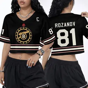 Heated Rivalry Crop Top Football Jersey, Heated Rivalry Jersey, Hudson Williams Connor Storrie François Arnaud Jersey, Gift For Fans