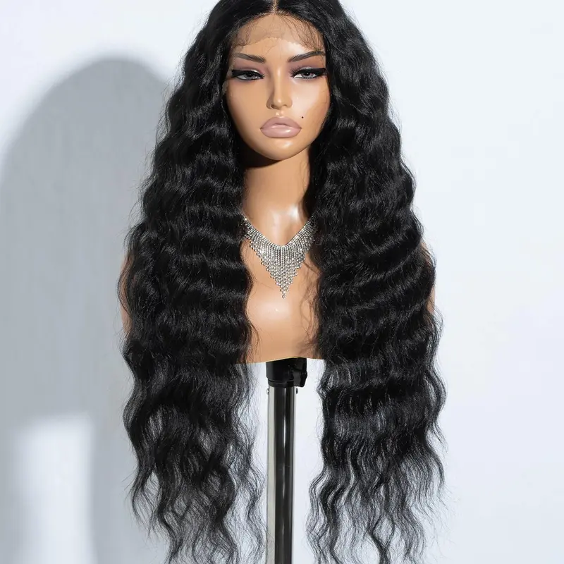 31 Inch Long Hair Curly Wavy Lace Front Synthetic Material Wigs, Glueless for Women, Frontal Wig without Bangs for Cosplay, Striking Hai Anime Wigs for Fall Outfits, Ready To Wear Wig, Curled Wig