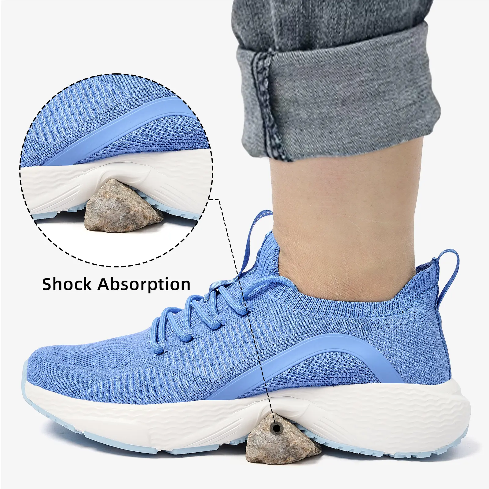 Women's Plantar Fasciitis Walking Shoes, Lightweight Breathable Knit Sneakers for Women, Slip-Resistant Memory Foam Nursing Work Shoes, Women's Sneakers tiktokshopspringglowup,summervibes