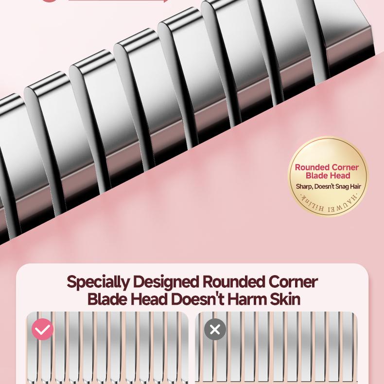 OES Electric Hair Remover Painless Epilator for Women, Portable Facial & Body Shaver for Lip, Chin, Arms & Legs, USB Rechargeable Shaver for Home & Travel