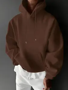 Men's Hooded Sweatshirt, Casual Slim Fit Long Sleeve Pullover, Comfortable Daily Wear, Fashion Street Style, Streetwear, All Seasons