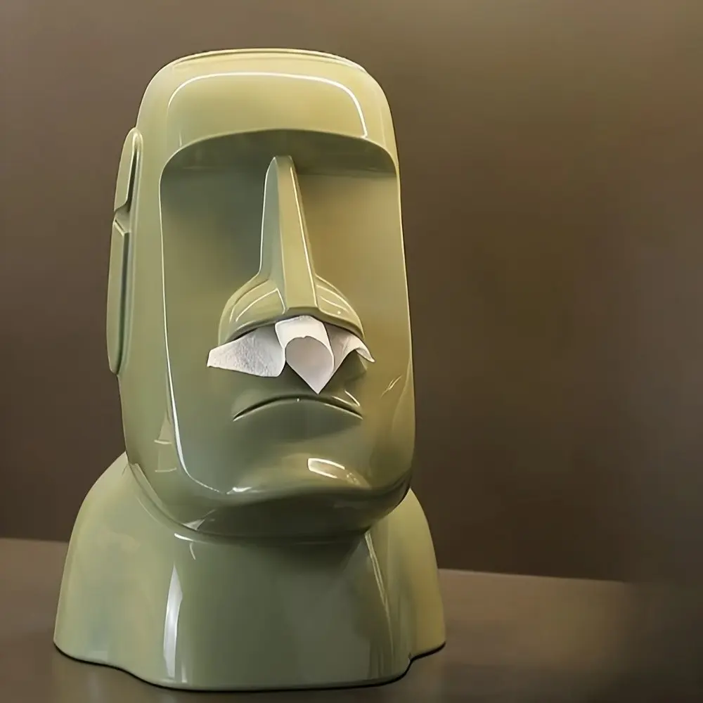 Multifunctional Creative Aesthetic Paper Towel Holder, Vintage Stone Statue Design, Desktop Headphone Stand, Desktop Organizer, Perfect Christmas Gift, Home Decor