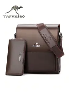 Father's Day Gifts, Men's Business Fashion Crossbody Bag, Casual Solid Color Shoulder Bag for Daily Used, Trendy Versatile High-quality Daily Commuting Bag, Commuter Crossbody Bag, Everyday Crossbody Bag