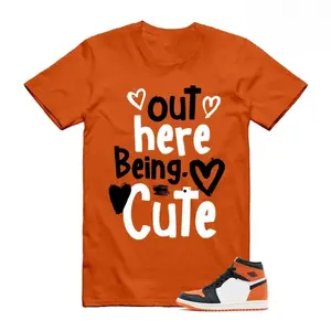 AJ 1 Shattered Backboard Orange Black White T Shirt Matching Being Cute, Shattered Backboard 1s Shirt, Orange Black White Outfit, Casual Everyday Wear