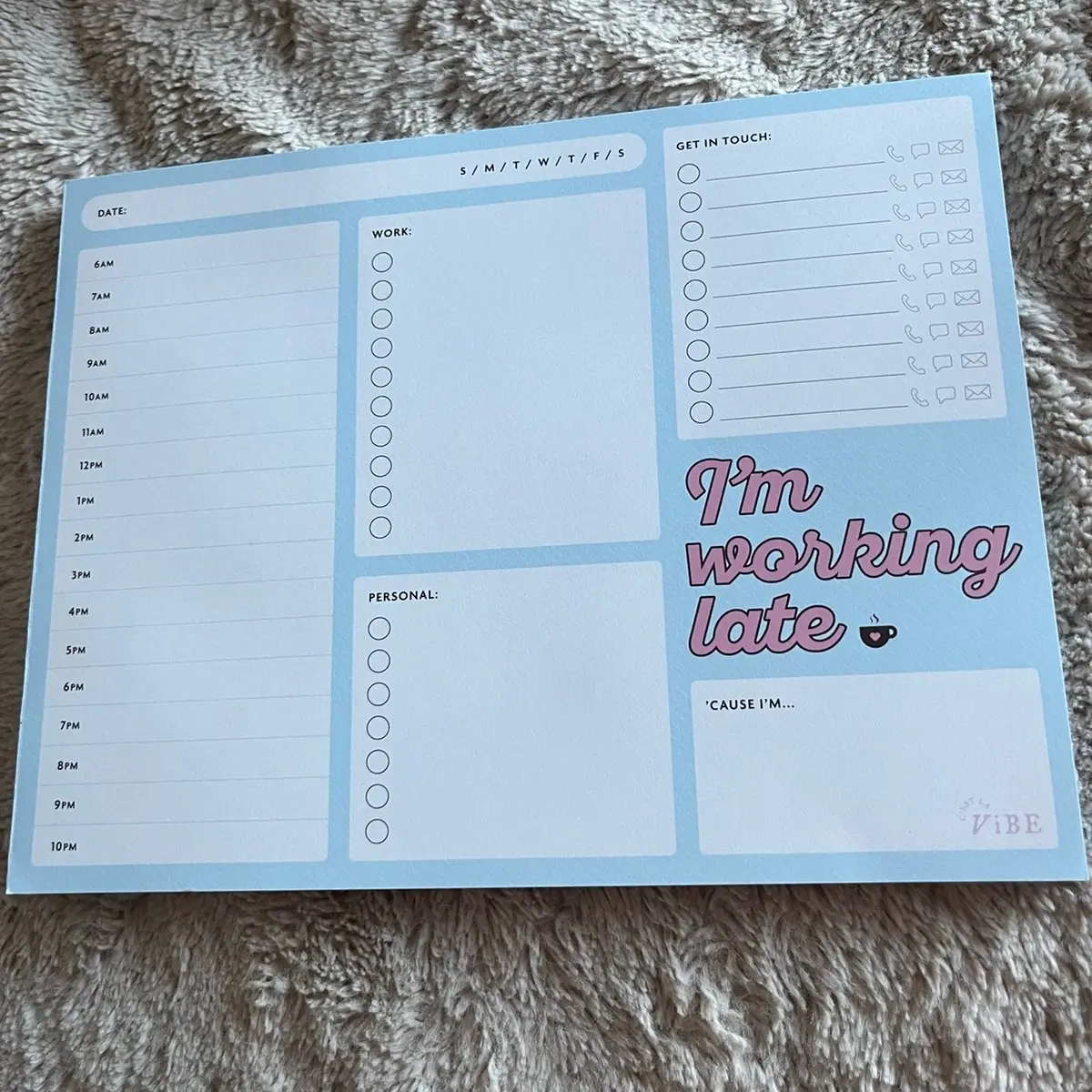 I’m Working Late - Planner Pad, Undated Pad, Stationery, Corporate Desk Pad adult paperback