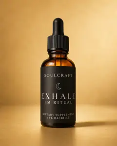 EXHALE PM Ritual - Essential Calming Relaxation - 3 Ingredients - Organic, Kosher, Non-GMO - 1 fl oz