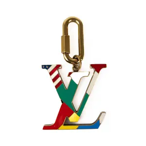 Pre-owned Louis Vuitton Metal Bag Accessories LV Gold Flag Charm L26022631