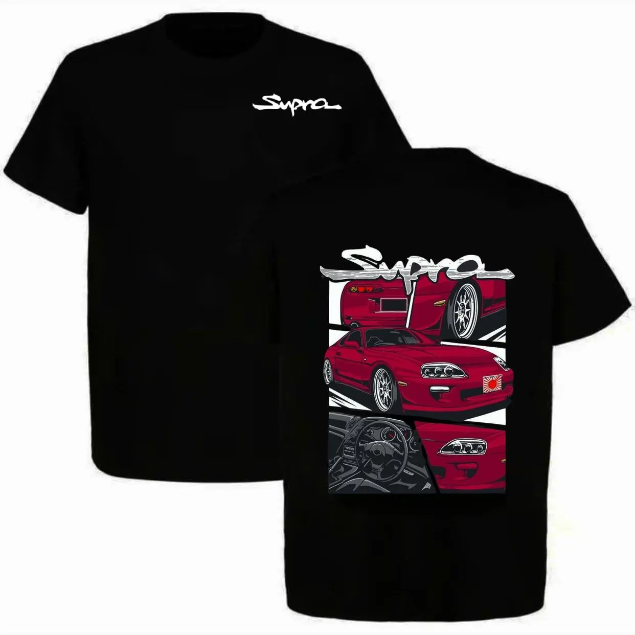 Supra Engine Bay T-Shirt, JDM Performance Car Graphic Tee for Enthusiasts