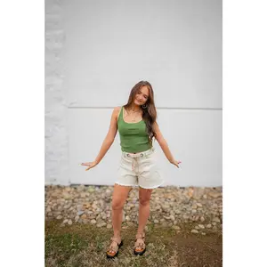 Free People - Moxie Barrel Shorts - WHITE