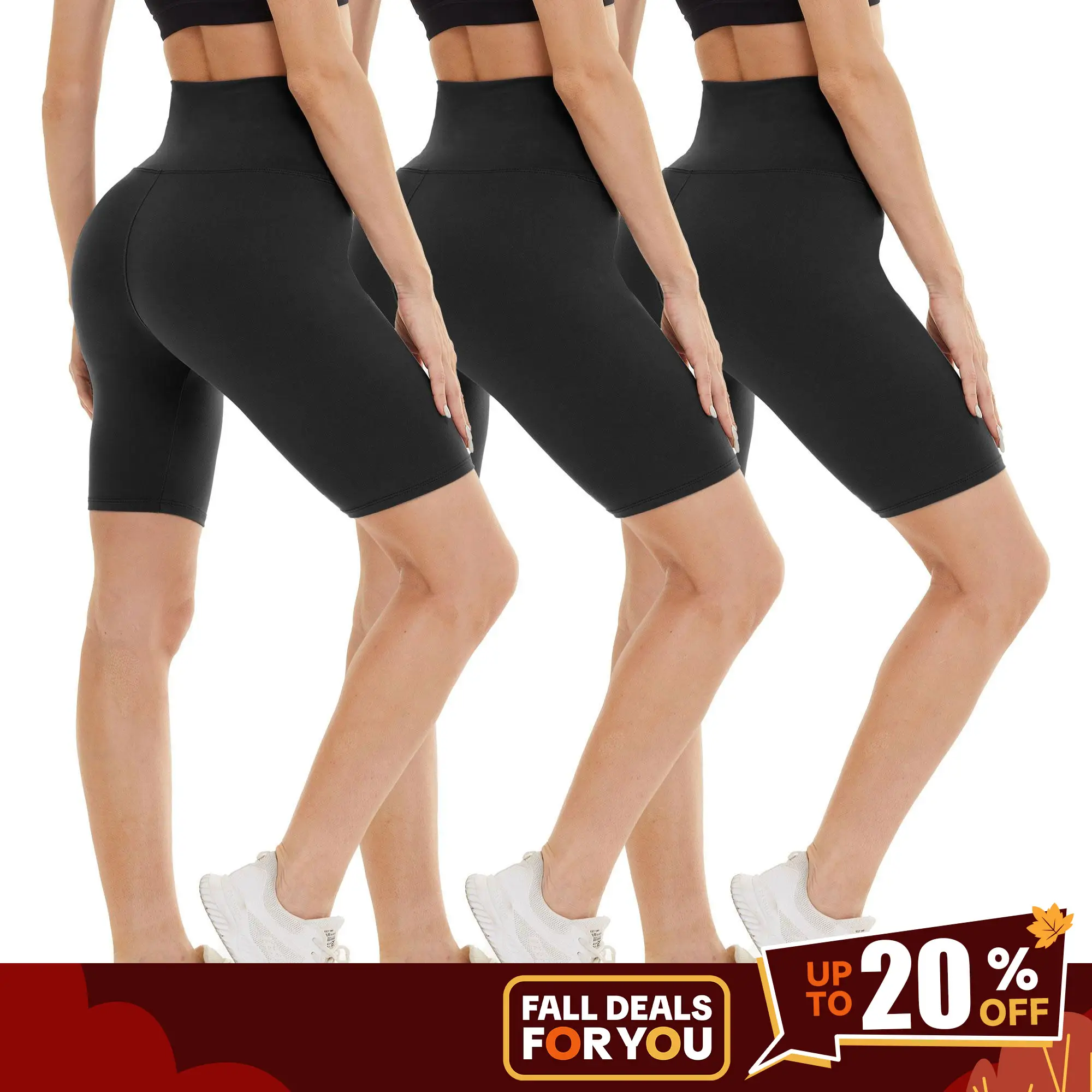 SHOWITTY 3 Pack Biker Shorts for Women - 5"/8" Plus Size High Waist Tummy Control Breathable Shorts for Workout Beach Casual & Summer Wear #TikTokSho