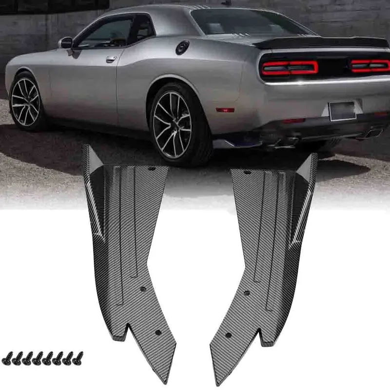 For Dodge Challenger SRT Rear Bumper Lip Diffuser Splitter Spoiler Carbon Fiber For Dodge Challenger SRT Rear Bumper Lip Diffuser Splitter Spoiler Carbon Fiber