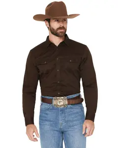 Blue Ranchwear Men's Ranch Life Solid Long Sleeve Snap Stretch Western Shirt - Brfa25w1-Bn