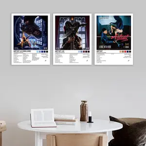 3-Piece Set: A Boogie Wit Da Hoodie - Music Album Decorative Art Poster Set, Artist 2.0 - Artist Album Covers, Wall Hanging Decoration, Suitable for Home Office, Living Room, Bedroom, Indoor Music-Themed Wall Art, Fan Gift, Frameless