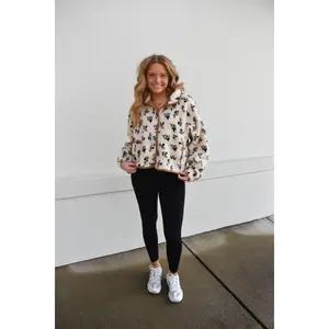 Floral Khaki Fleece Jacket