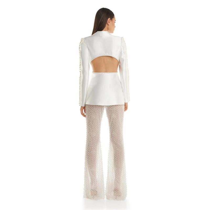 Denise Beaded Pants - Pearl