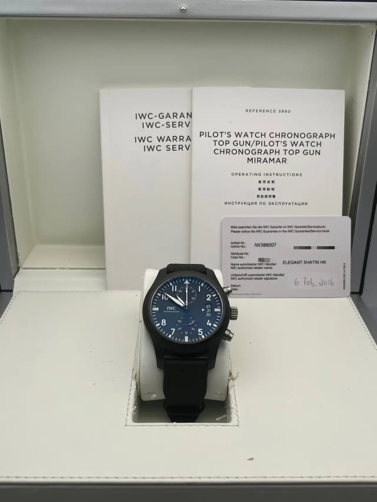 Pre-Owned IWC Pilot Series 46 mm Round Ceramic Analog Automatic Mechanical Men's Watch, Titanium Metal, No