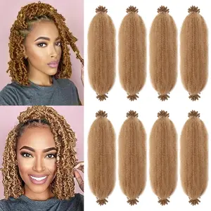 27# Color 8 Packs Springy Afro Twist Hair 10 inch Pre-Separated Braiding Hair for Faux Locs Twist Hair Extensions