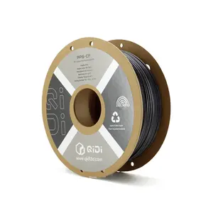 QIDI PPS-CF Filament 1.75mm, Carbon Fiber Reinforced High Temperature 3D Printer Filament, Heat Resistant up to 264°C, Flame Retardant & Chemical Resistant, Compatible with Most FDM 3D Printers, 750g Spool (2.2lbs)