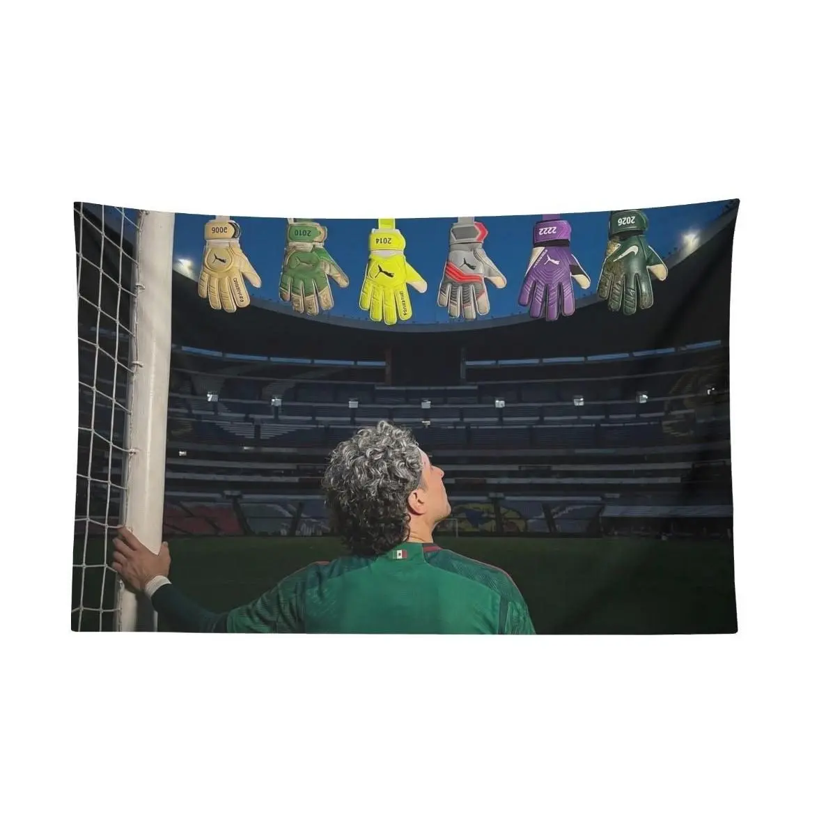 Memo Ochoa The Last Dance Legacy Glove Flag Soccer Banner, Room Wall Decor for 2026 World Copa, Banners