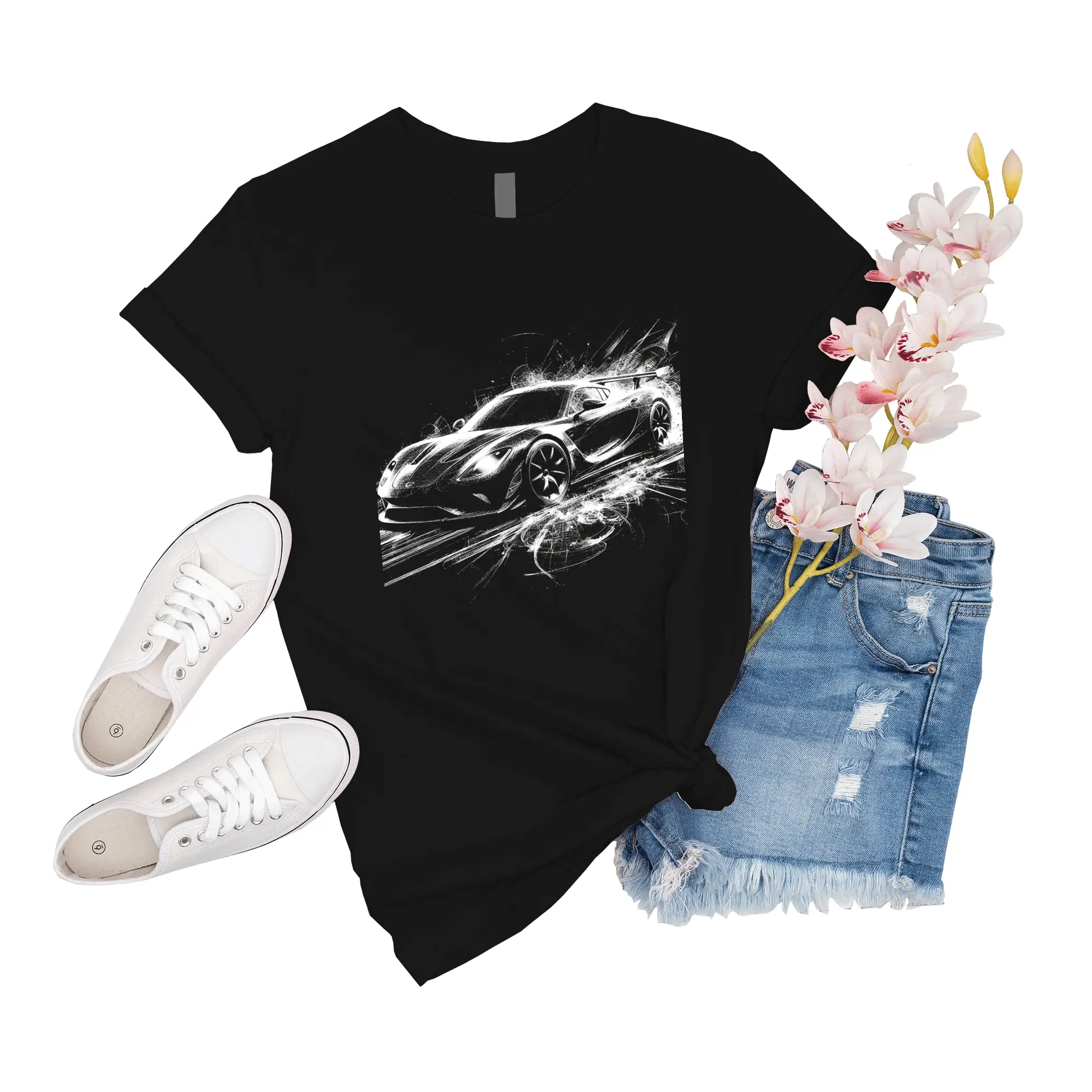 T-Shirt Unisex Hennessy Venom Gt Sports Car As A Sketch Novelty Event Tee Shirts Sleeve Women Boy Big Short Shirt Girl