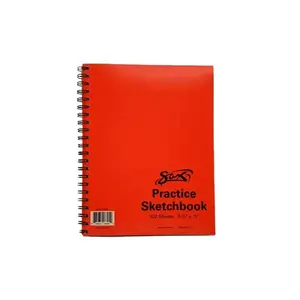 457568 Spiralbound Practice Sketchbook - 8 1/2 x 11 inches - 100 Sheets per Pad - White