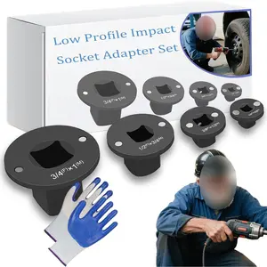 4PCS 2025 Low Profile Impact Socket Adapter Set, Low Profile Socket Adapter Set, 3/4" to 1", 1/2" to 3/4", 1/2" |   1/4'' to 3/8", for Automotive & DIY Tools (1 SETS)