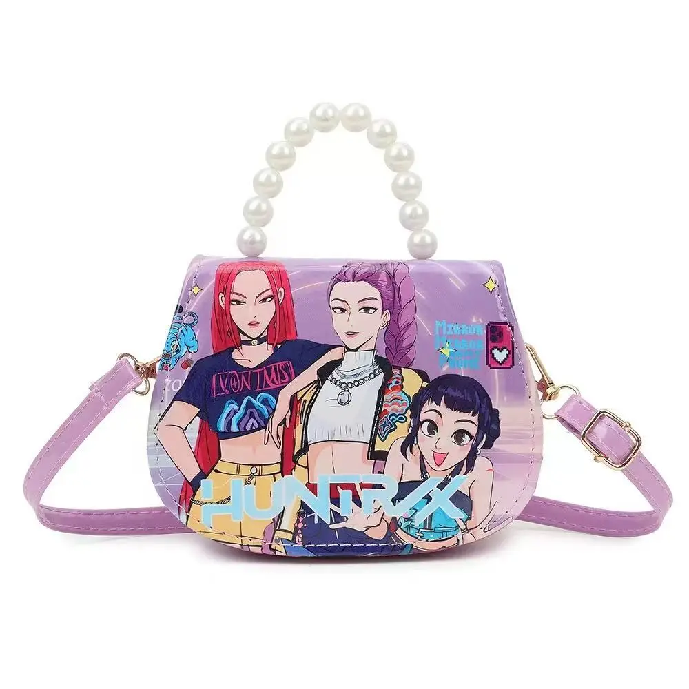 New Korean-style K-pop girl group coin purse / cute anime storage pouch / children's pearl cross body bag