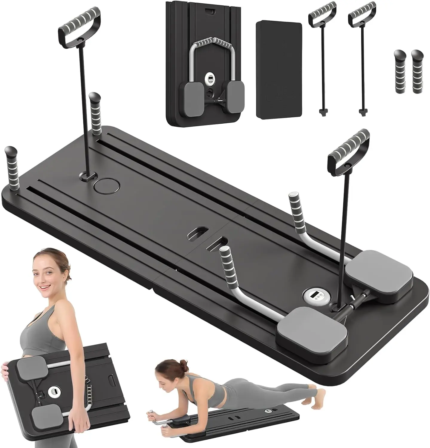 A1 Pilates Board with Yoga Socks - Pilates Equipment Set, Multifunctional Foldable Home Pilates Board, 5-in-1 Pilates Skateboar summerwins