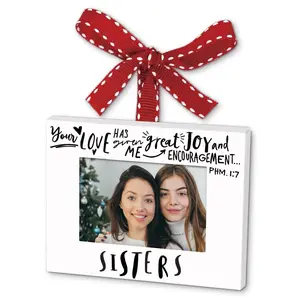 LCP  Frame Sisters Ribbon Hang Christmas Ornament