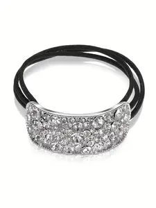 Fashion Rhinestone Hair Tie, Unique Sparkling Ponytail Holder, Elastic Hair Rope, Stylish Women's Fashion Hair Band