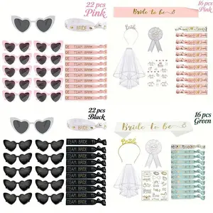 Bridesmaid Proposal Gift Set, Bachelor Party Headbands & Wedding Glasses, Bridal Team Accessories, Party Props, 11/15/16/22 Pieces Pack