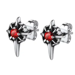 PROSTEEL Crystal Earring Stainless Steel Punk Gothic Earrings Jewelry Unisex For Men Women with Gift Box