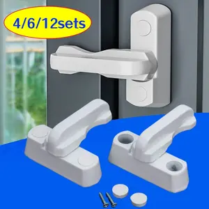 4/6/12sets of anti-theft window locks, T-shaped locks, household door and window accessories, used for windows and balcony doors, Locking Hardware, Window Hardware