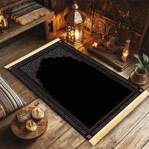 1pc Night Dream Weaver Prayer Mat - 100% Polyester, Machine Washable, for Indoors/Outdoors, Ideal for Pilgrimage & Meditation, Islamic Wall Art, Muslim Prayer Rugs
