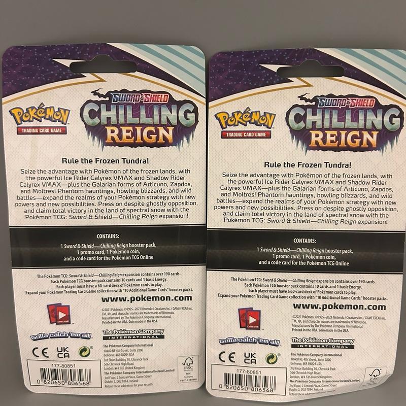 Pokemon 2021 Chilling Reign Blister Booster Pack Phanpy and Morpeko Foil