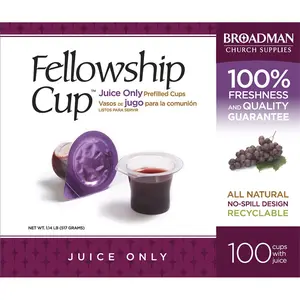 B and H Publishing Group Communion Fellowship Cup Prefilled Juice Only - Box Of 100