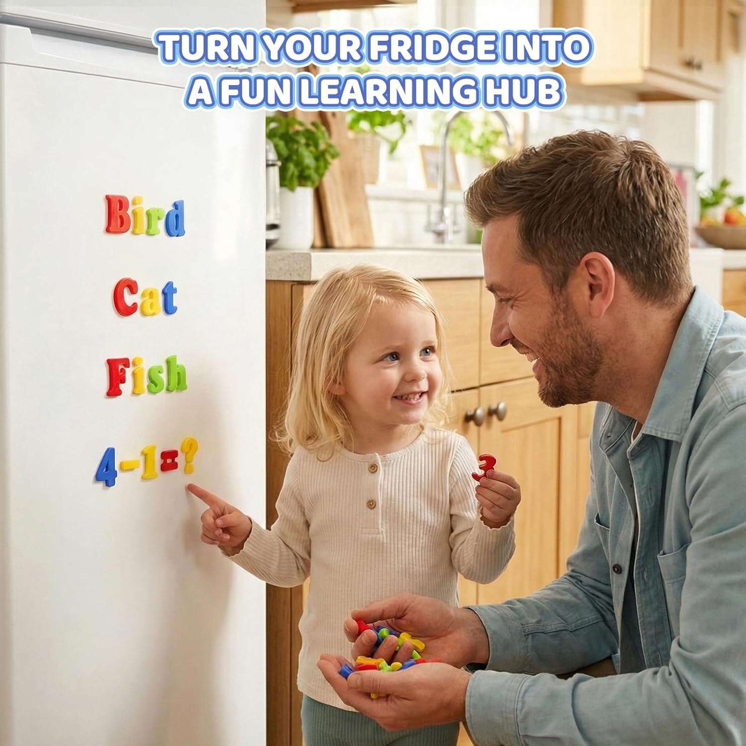 104 PCS Magnetic Letters and Numbers for Kids Uppercase & Lowercase ABC Alphabet with 123 Numbers Educational Refrigerator Magnets Preschool Learning Toys Math & Spelling Game Homeschool Classroom Gift for Toddlers