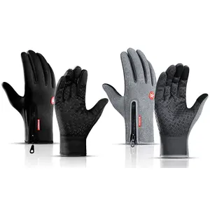 2 Pair Winter Thermal Gloves for Men and Women, Windproof and Non-Slip Gloves, Warm Touch Screen Gloves for Outdoor Running, Cycling, Driving