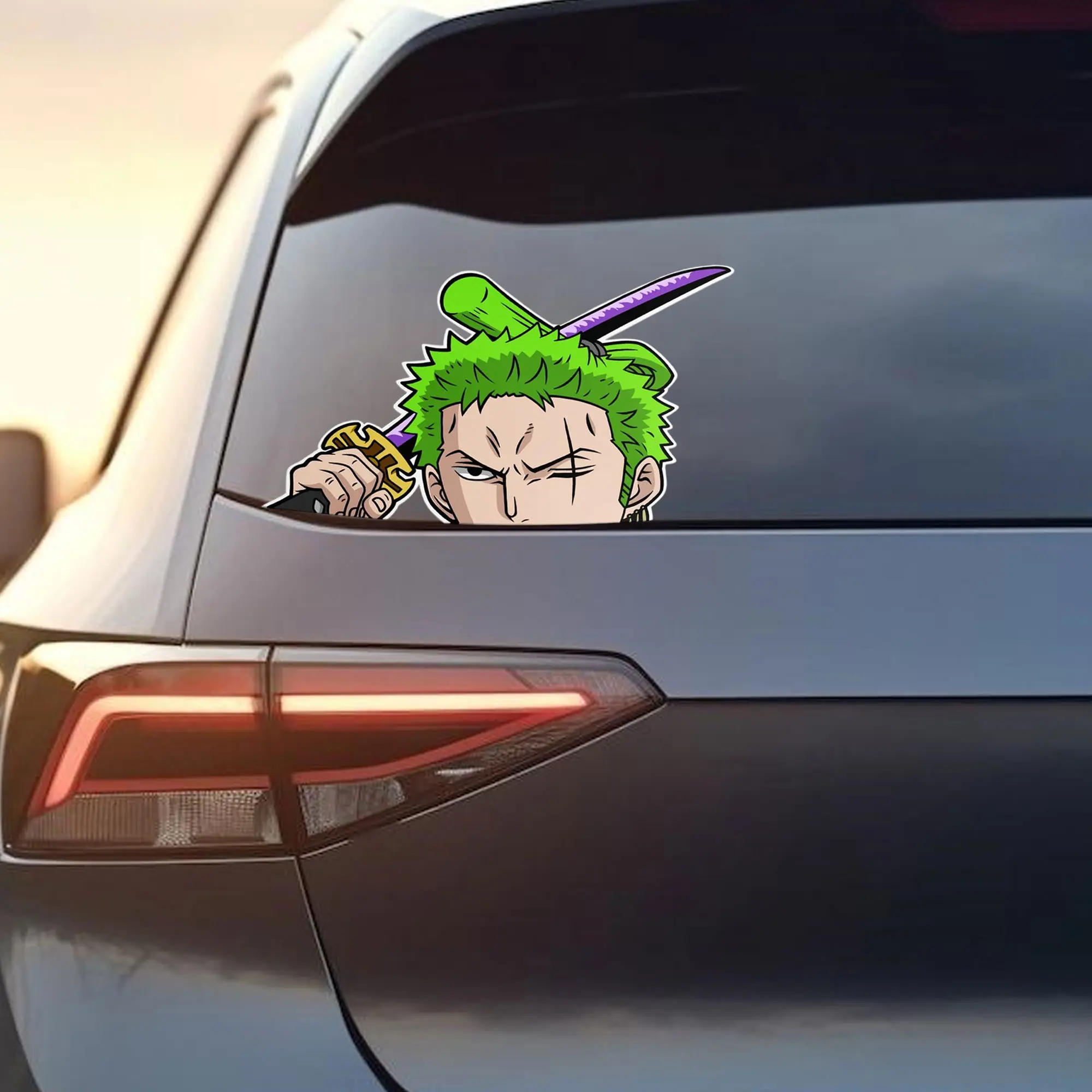 Zoro Sword Vinyl Sticker, Roronoa OP Anime Sticker, Waterproof Car Window Laptop Decor, Gift for Fans