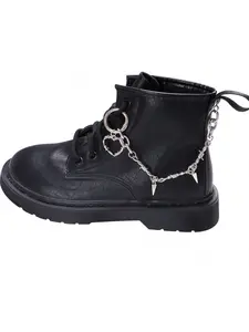 European and American Skull Martin Boot Chain | Fashion Personalized Spike Rivet Shoe Chain | Hip-Hop Thorn Heart Trendy Shoe Accessory