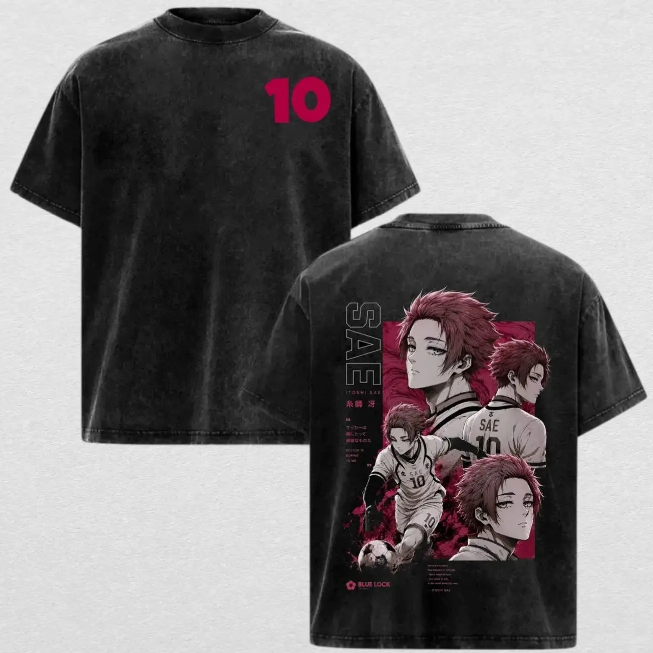 Itoshi Sae | Blue Lock Washed Tee Streetwear Hoodie “Prodigy Striker Cold Genius Silent Aura” — For Anime Fans For Drops That Radiate Supreme Energy VTB
