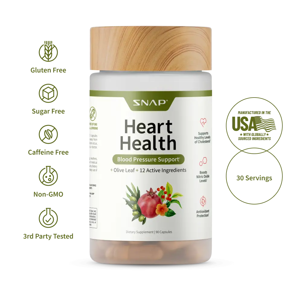 Snap Supplements - Heart Health - Support Healthy Blood Pressure and Circulation...