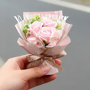 Mini Artificial Flower Bouquet, Valentine's Day gift, Car Fresheners, Fragrance Freshener for Cars & Vehicles, Long-Lasting Scent Eliminator Scented