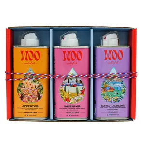 WOO World of Oils Glow-To-Go Set – 100% Organic Cold-Pressed Beauty Oils for Skin, Hair & Nails | Hydrating, Brightening, Non-Greasy | Travel-Size Multi-Use Kit