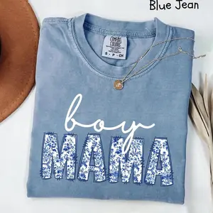 Celebrate Your Journey with Boy Mama Sweatshirt, Toile Boy Mama T-Shirt, Perfect New Mom Pregnancy Announcement & Gender Reveal Crewneck Y