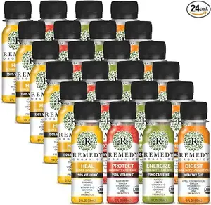 Remedy Organics Immunity Plus Shot, Variety 24-Pack | Boost Energy, Brain Function, Detoxification, and Metabolism | Certified-Organic Ingredients