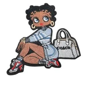 Betty fashion melanin Iron On Patches for Clothing