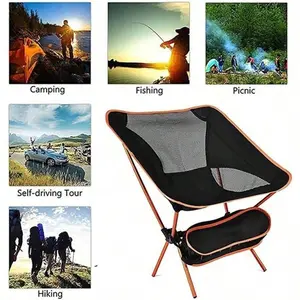 Ultralight Portable Camping Chair, Compact Folding Backpacking Chair, Collapsible Beach Chair Patio Dining Chair With Carrying Bag For Outdoor Hiking Fishing Backyard Picnic Travel